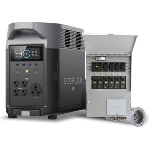 imageEF ECOFLOW Portable Power Station 3600Wh DELTA Pro 120V AC Outlets x 5 3600W 27H Fast Charge Lifepo4 Power Station Solar Generator for Home Use Power Outage Camping RV EmergenciesDELTA ProTransfer Switch