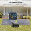 imageEF ECOFLOW 220W Portable Solar Panel Bifacial Design Up to 25 Conversion Efficiency NType Solar Cell with Adjustable Kickstand IP68 Waterproof Foldable Solar Panel for Camping RVing Home Backup100W