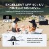 imageEF ECOFLOW Power Hat Solar Charging Bucket Fishing Hat Dual USBAUSBC Ports SPF 50 Wide Brim Sun Hats for Women Men Portable for Outdoor Hiking Mountain Climbing Medium 228 in BlackMediumLarge