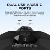 imageEF ECOFLOW Power Hat Solar Charging Bucket Fishing Hat Dual USBAUSBC Ports SPF 50 Wide Brim Sun Hats for Women Men Portable for Outdoor Hiking Mountain Climbing Medium 228 in BlackMediumLarge