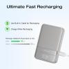 imageEF ECOFLOW Rapid Power Bank 10000mAh Qi2 Certified Wireless Magnetic Portable Charger 65W Max Fast Charging Battery Pack Builtin Cable ampamp Stand for Laptop MacBook iPhone16151413 Series OnlyRapid 10000 Silver30W Charger