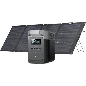 imageEF ECOFLOW Portable Power Station DELTA 2 1024Wh LiFePO4 LFP Battery 1800W AC100W USBC Output Solar GeneratorSolar Panel Optional for Home Backup Power Camping ampamp RVsDELTA 2220W