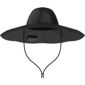 imageEF ECOFLOW Power Hat Solar Charging Bucket Fishing Hat Dual USBAUSBC Ports SPF 50 Wide Brim Sun Hats for Women Men Portable for Outdoor Hiking Mountain Climbing Medium 228 in BlackMediumLarge