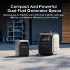 imageEF ECOFLOW Smart Generator 3000Dual Fuel LPG ampamp Gas Powered Smart Control Portable Backup for Home Use Emergency Power Two AC Outputs Compatible with DELTA 3 Plus ampamp Other ACConnected DevicesSmart Generator 3000