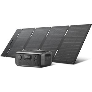 imageEF ECOFLOW Portable Power Station RIVER 3 245Wh LiFePO4 Battery Power Station 300W Up to 600W AC Output amplt20 MS UPS ampamp amplt30 dB 1Hr Fast Charging Solar Generator for OutdoorCampingHome UseRIVER 345W Solar Panel