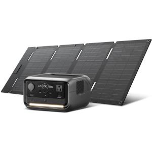 imageEF ECOFLOW Portable Power Station RIVER 3 Plus 286Wh LiFePO4 Battery 3 Up to 1200W AC Outlets amplt10 MS UPS Expandable to 858Wh amplt30 dB Quiet 1Hr Fast Charging Solar Generator for Outdoor CampingRVRIVER 3 Plus Solar Generator45W Solar Panel