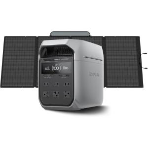 imageEF ECOFLOW Portable Power Station DELTA 3 Plus 1024Wh LiFePO4 LFP Battery 1800W AC140W USBC Output Solar Generator Solar Panel Optional for Home Backup CampingampampRVEcoFlow DELTA 3 Plus with 400W Solar Panel