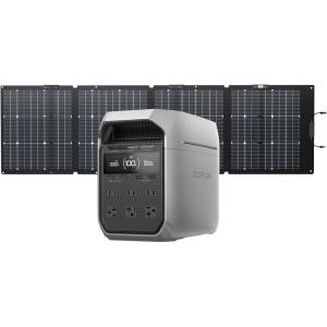 imageEF ECOFLOW Portable Power Station DELTA 3 Plus 1024Wh LiFePO4 LFP Battery 1800W AC140W USBC Output Solar Generator Solar Panel Optional for Home Backup CampingampampRVDELTA 3 Plus with 220W
