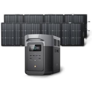 imageEF ECOFLOW Portable Power Station DELTA 3 Max 2048Wh LiFePO4 Battery Solar Generator Solar Panel Optional 3400W XBoost Output UltraFast 080 Charging in 113 Hr Home Backup ampamp RV CampingDELTA 2 Max2220W Solar Panel
