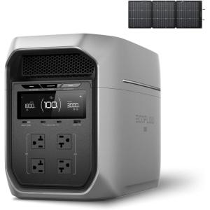 imageEF ECOFLOW Portable Power Station DELTA 3 Max Plus 2048Wh LiFePO4 Battery Solar Generator Solar Panel Optional 3000W Max Output Fast 080 Recharge in 64mins Reliable Home Backup ampamp RV Camping