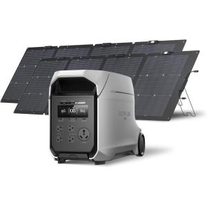 imageEF EcoFlow DELTA 3 Ultra Plus Portable Power Station 3072Wh LiFePO4 Battery 3600W 7200W Surge Output Expandable to 11kWh Solar Generator Panel Optional Reliable Home Battery Backup ampamp CampingDELTA 3 Ultra Plus2220W Solar Panel