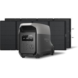 imageEF EcoFlow DELTA 3 Ultra Portable Power Station 3072Wh LiFePO4 Battery 3600W Surge 7200W Output Home Power Solar Generator for Home Use Camping Accessories Emergencies ampamp RV BackupDELTA 3 Ultra2400W Solar Panel