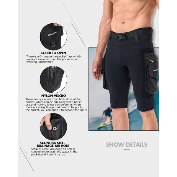 Seaskin 2.5mm Diving Shorts for Mens with Pocket