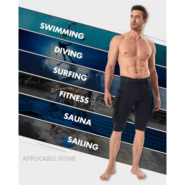 Seaskin 2.5mm Diving Shorts for Mens with Pocket