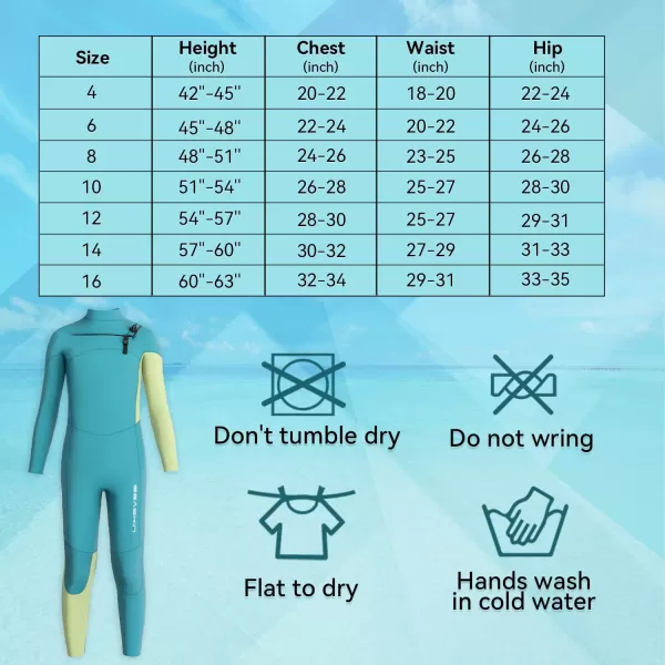Seaskin Kids Surfing Wetsuit 3/2mm Chest Zip Full Wetsuit Super Stretch