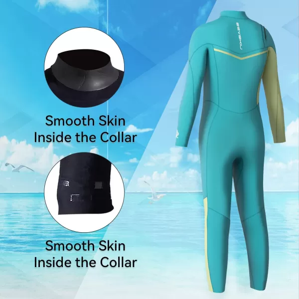 Seaskin Kids Surfing Wetsuit 3/2mm Chest Zip Full Wetsuit Super Stretch