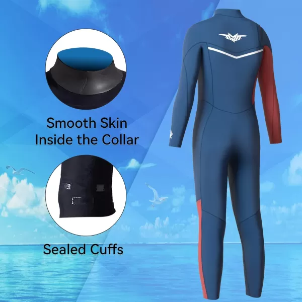 Seaskin Kids Surfing Wetsuit 3/2mm Chest Zip Full Wetsuit Super Stretch