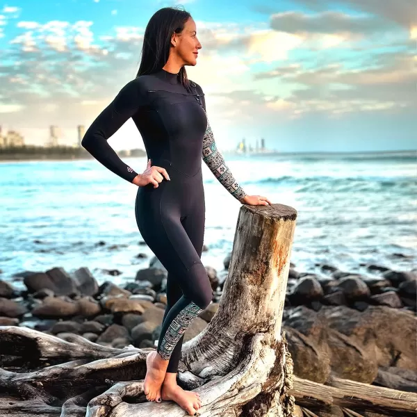 Seaskin Surfing Wetsuit for Mens Womens 3/2mm Chest Zip GBS Full Wetsuit