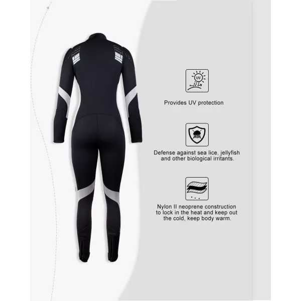 Seaskin Wetsuits for Men Women 3mm Front Zip Full Wetsuit