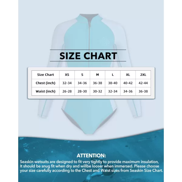 Seaskin Womens One Piece Long Sleeves Shorty Wetsuit 2mm