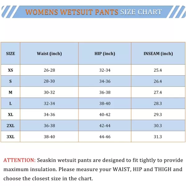 Seaskin Womens Wetsuit Pants 2mm for Diving Swimming Water Sport