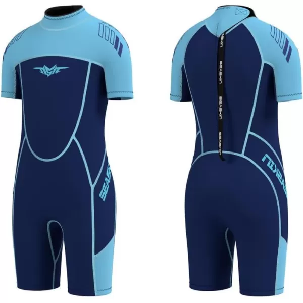 Seaskin Kids Wetsuit for Boys Girls Toddler 3mm Back Zip Thermal Swimsuits