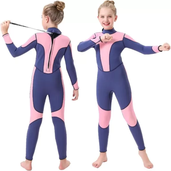 Seaskin Kids Wetsuit for Boys Girls Toddler 3mm Back Zip Thermal Swimsuits