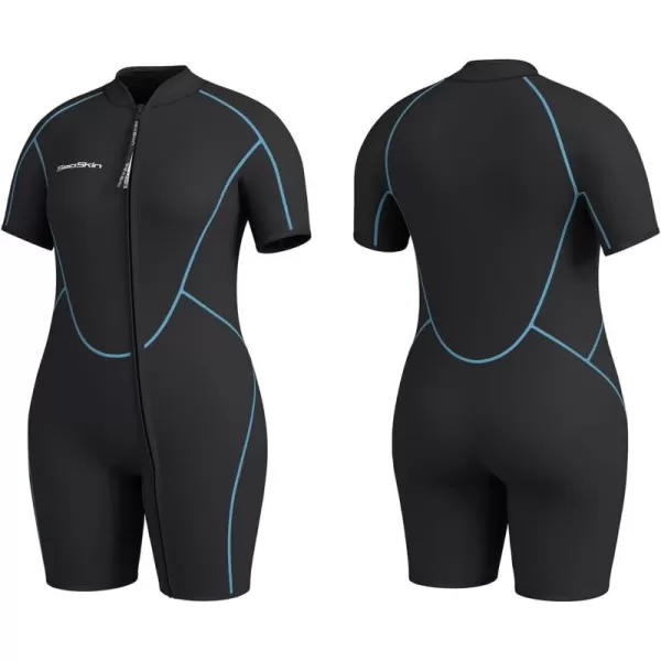 Seaskin Plus Size 3mm Shorty Wetsuit for Mens and Womens