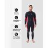 imageSeaskin Wetsuits for Men Women 3mm Front Zip Full WetsuitMens BlackRed