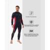 imageSeaskin Wetsuits for Men Women 3mm Front Zip Full WetsuitMens BlackRed