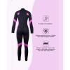 imageSeaskin Wetsuits for Men Women 3mm Front Zip Full WetsuitWomens BlackFuchsia