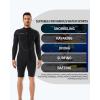imageSeaskin Long Sleeve Shorty Wetsuit Mens 3mm Neoprene Diving Suits Front ZipBlack