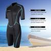 imageSeaskin Mens 3mm Shorty Wetsuit Womens Full Body Diving Suit Front Zip Wetsuit for Diving Snorkeling Kayaking SwimmingWomens Shorty