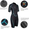 imageSeaskin Mens 3mm Shorty Wetsuit Womens Full Body Diving Suit Front Zip Wetsuit for Diving Snorkeling Kayaking SwimmingWomens Shorty