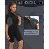 imageSeaskin Shorty Wetsuits for Mens Womens 2mm Front Zip Diving SuitsBlack Womens
