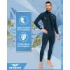 imageSeaskin Wetsuits for Mens Womens 2mm Front Zip Full Body Diving SuitsNavy Blue Mens