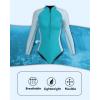 imageSeaskin Womens One Piece Long Sleeves Shorty Wetsuit 2mmBlue