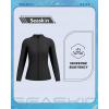 imageSeaskin Womens Wetsuit Tops 2mm Front ZipperBlack