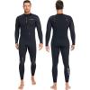 imageSeaskin 5mm Wetsuits for Men Front Zip Full WetsuitBlack