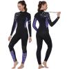 imageSeaskin Full Wetsuits for Men Womens 3mm Back ZipPurple Womens