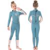 imageSeaskin Kids Wetsuit for Boys Girls Toddlers 2mm Front Zipper Shorty Wetsuits 3mm Back Zip Full Wetsuit Neoprene Thermal Swimsuits for Diving Surfing Swim LessonsBluepink