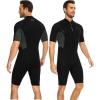 imageSeaskin Shorty Wetsuits for Mens Womens 2mm Front Zip Diving SuitsBlack Mens