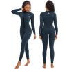 imageSeaskin Wetsuits for Mens Womens 2mm Front Zip Full Body Diving SuitsNavy Blue Womens