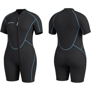 imageSeaskin Plus Size 3mm Shorty Wetsuit for Mens and WomensWomens plus size