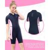 imageSeaskin Kids Wetsuit for Boys Girls Toddler 2mm Front Zip Thermal Swimsuits Shorty Diving SuitsPink