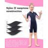 imageSeaskin Kids Wetsuit for Boys Girls Toddler 2mm Front Zip Thermal Swimsuits Shorty Diving SuitsPink