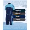 imageSeaskin Kids Wetsuit for Boys Girls Toddler 3mm Back Zip Thermal SwimsuitsBlue shorty