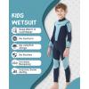 imageSeaskin Kids Wetsuit for Boys Girls Toddler 3mm Back Zip Thermal SwimsuitsNavyblue