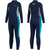 imageSeaskin Kids Wetsuit for Boys Girls Toddler 2mm Front Zip Full Body Diving Suits Thermal SwimsuitsBlue
