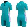 imageSeaskin Kids Wetsuit for Boys Girls Toddler 2mm Front Zip Thermal Swimsuits Shorty Diving SuitsPurple